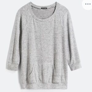 Gray Long Sleeve Sweater Top